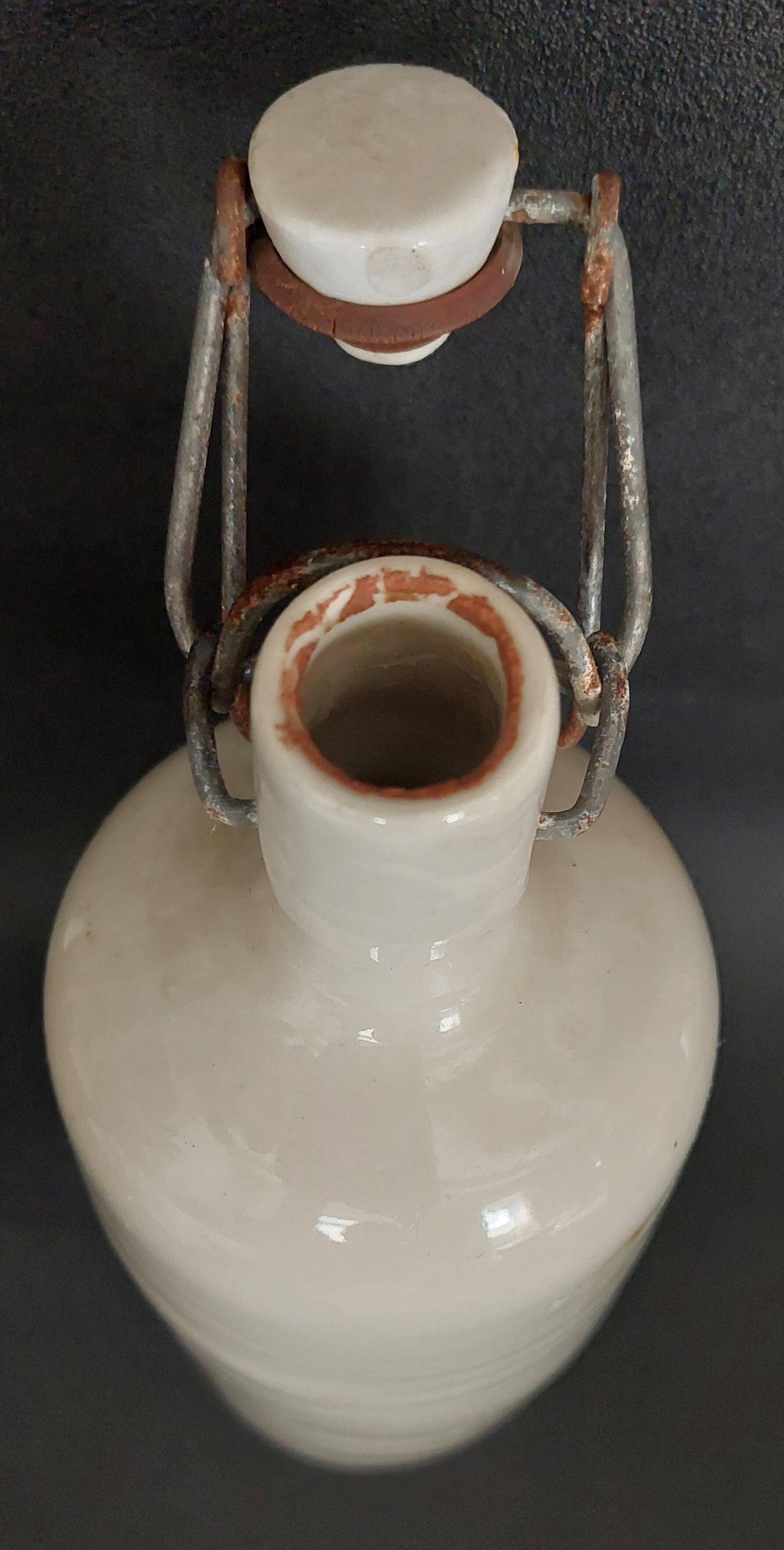 20th century glazed stoneware bottle