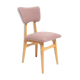 "Butterfly" dining chair, boucle pink wool, light wood