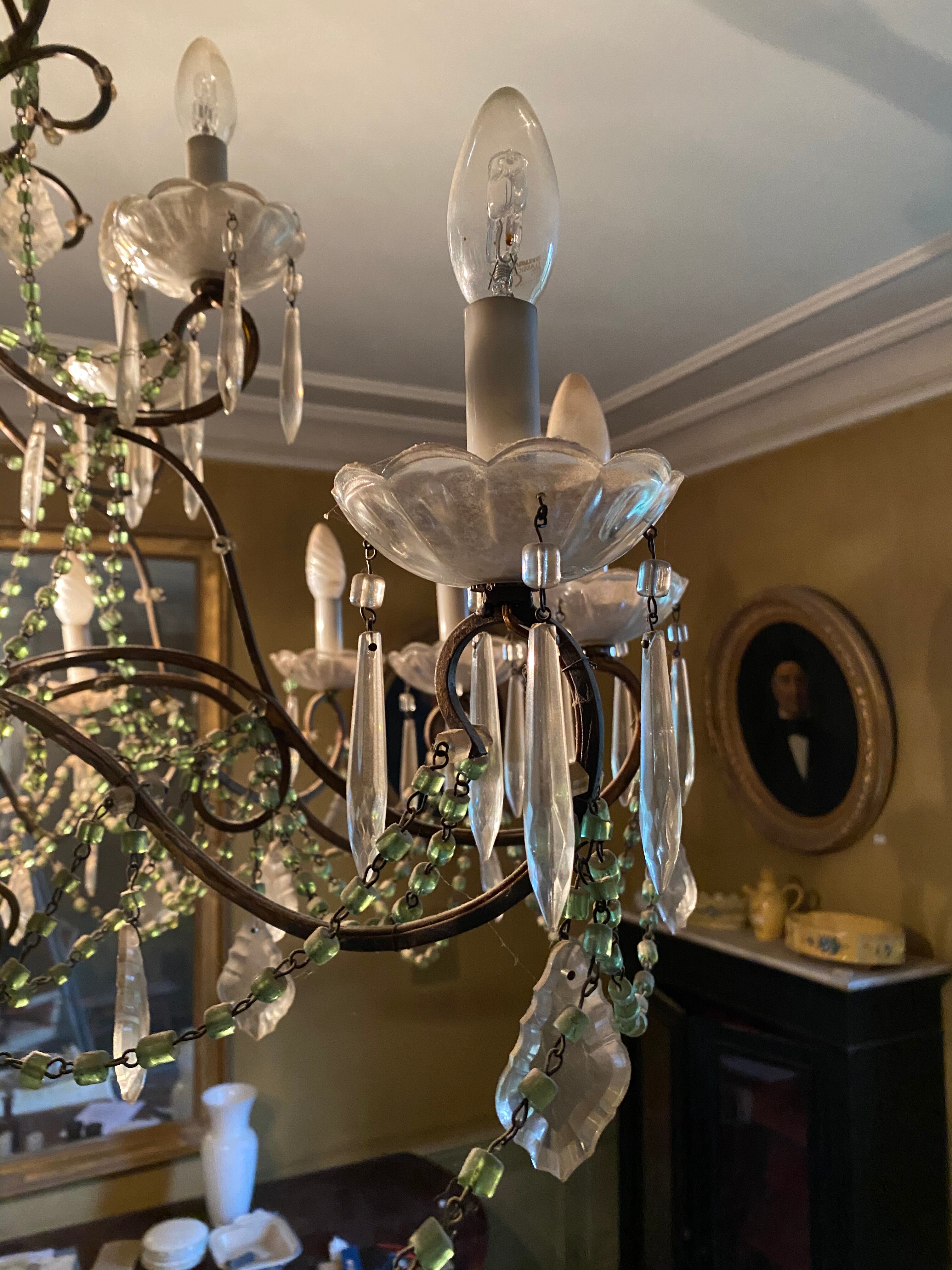 Stamp chandelier 18 fires 1900