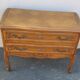 Commode 2 tiroirs en bois vernis