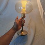 Sciolari style brass and glass lamp, 1970