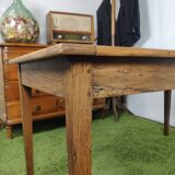 Light wood eating farm table