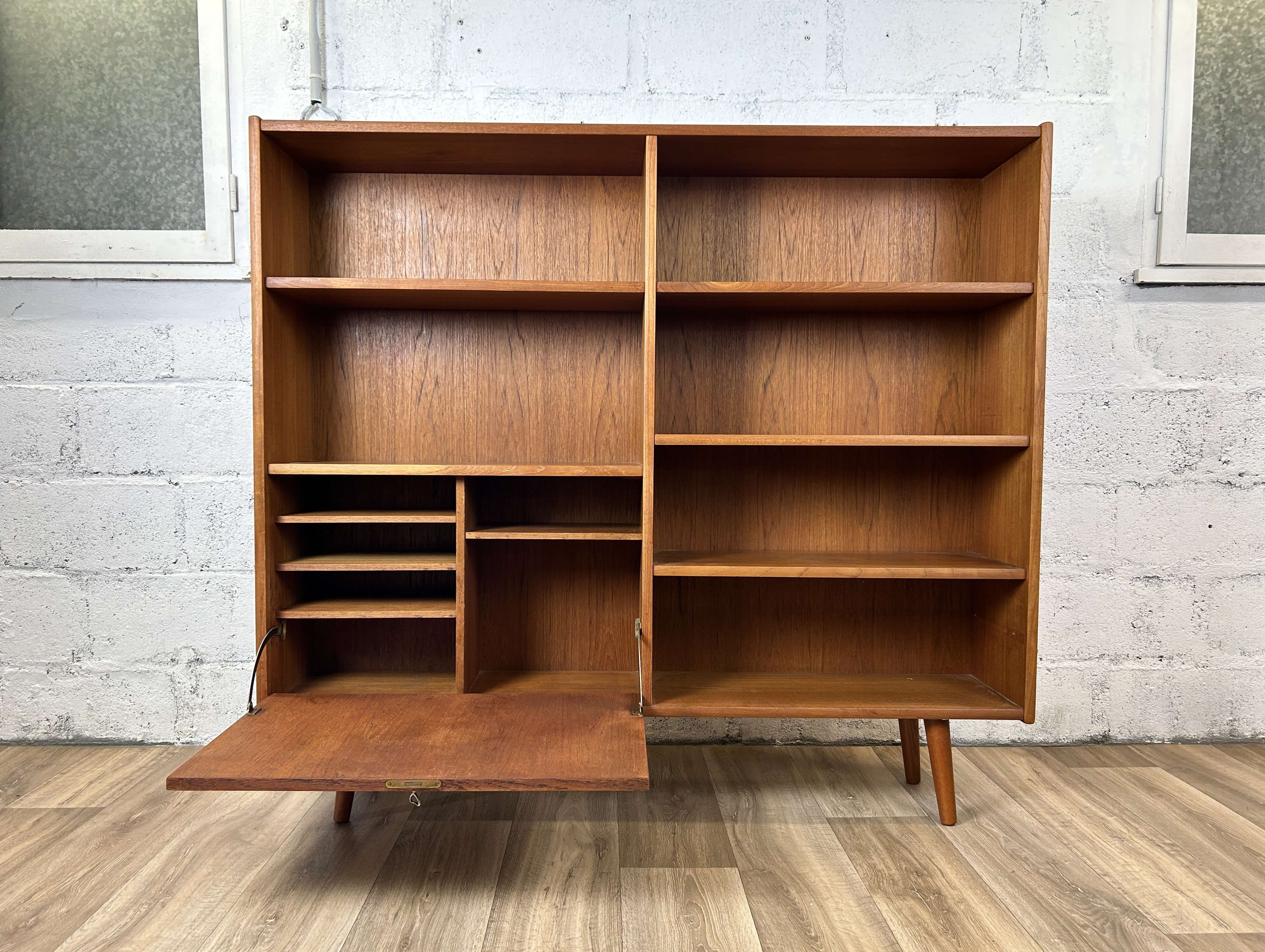 Scandinavian teak bookcase, 60s