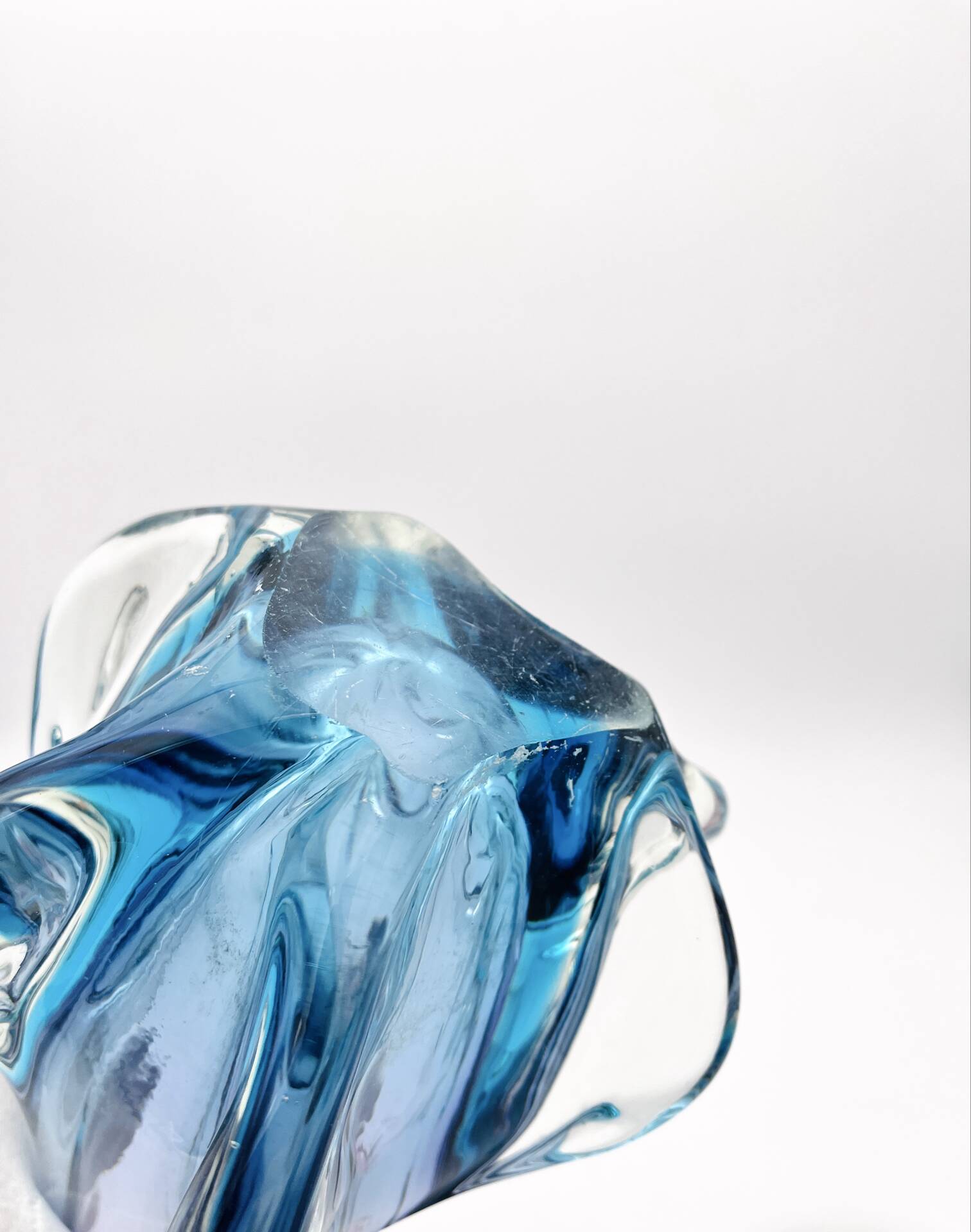 Giant Murano Vase Fratelli Toso Sommerso Gradient 51cm 4.2kg 60s 70s