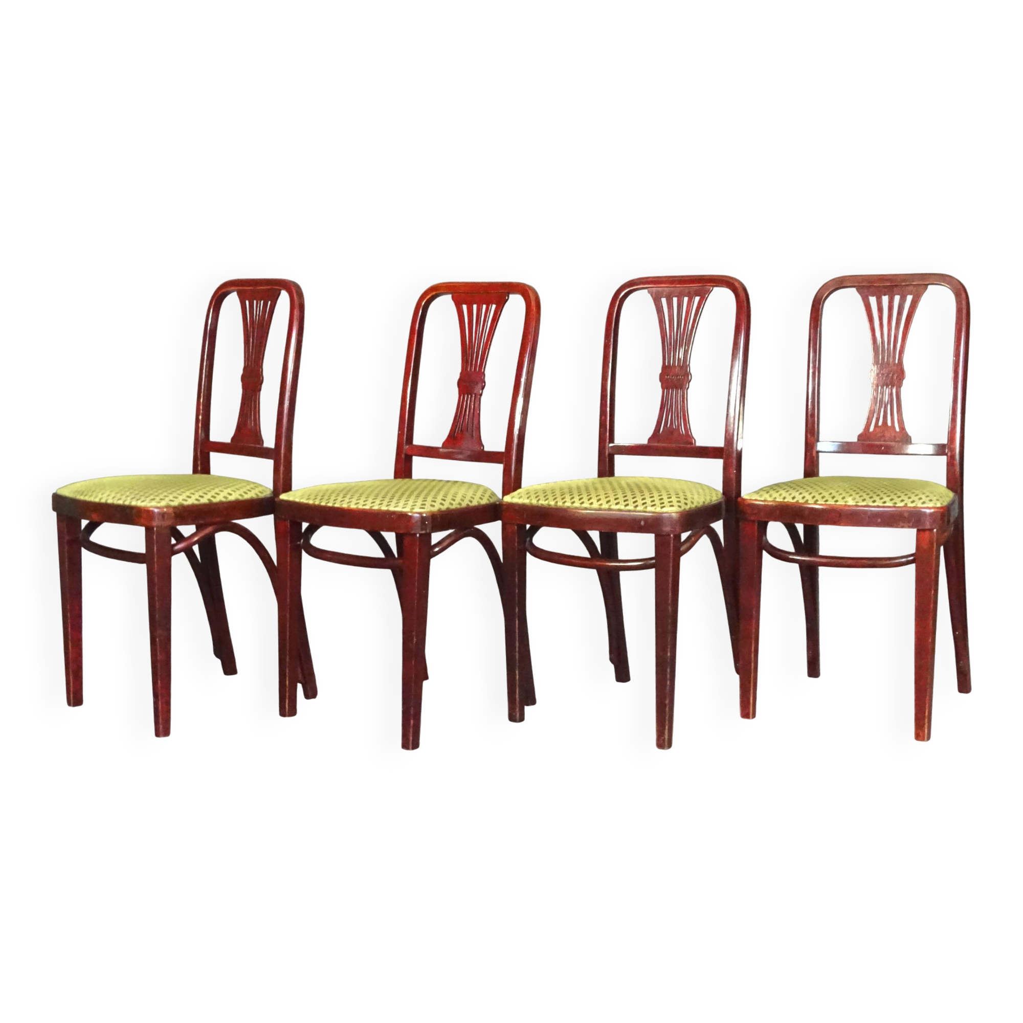 Set of 4 Art Deco chairs by Thonet, No. A78, circa 1930