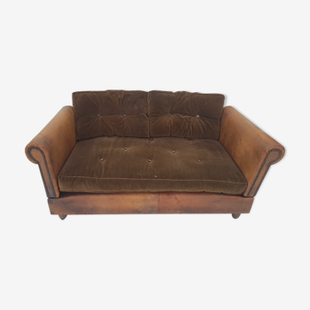 Bed rest French leather. 1920/1930.