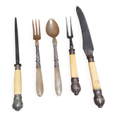 Assortment of antique serving cutlery