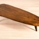 Brutalist Solid Oak Slab Coffee Table, Central Europe, 1960s–1970s