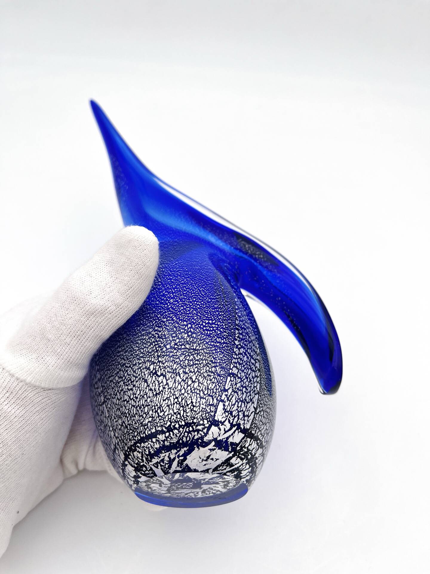 Pichet Colibri Signed Allan Scharff Holmegaard Blue Leaf Silver 27cm