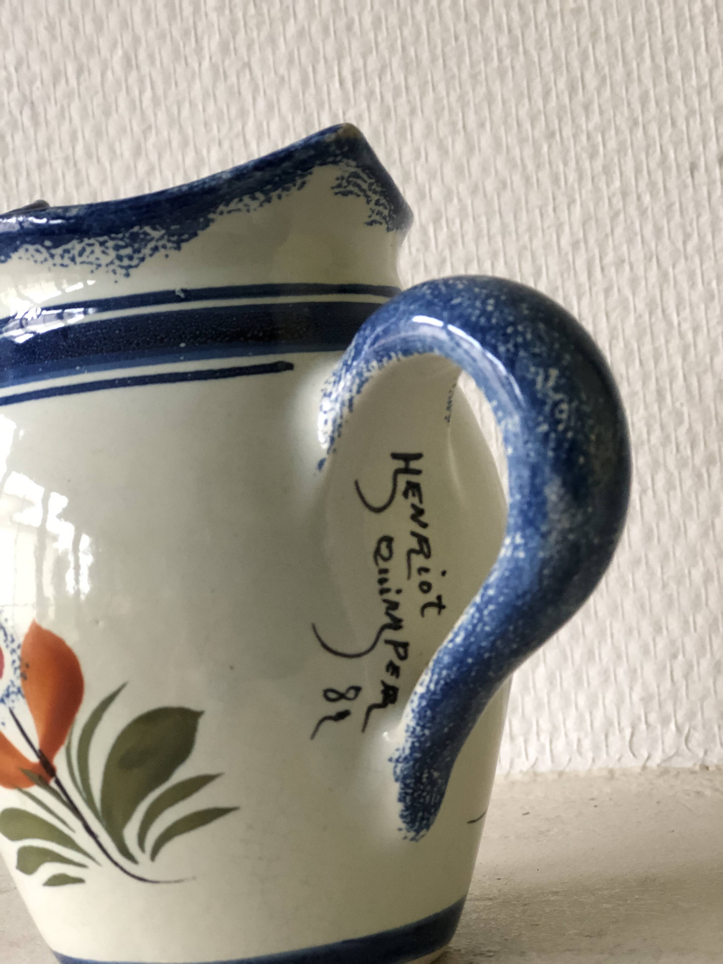 Henriot Quimper small pitcher