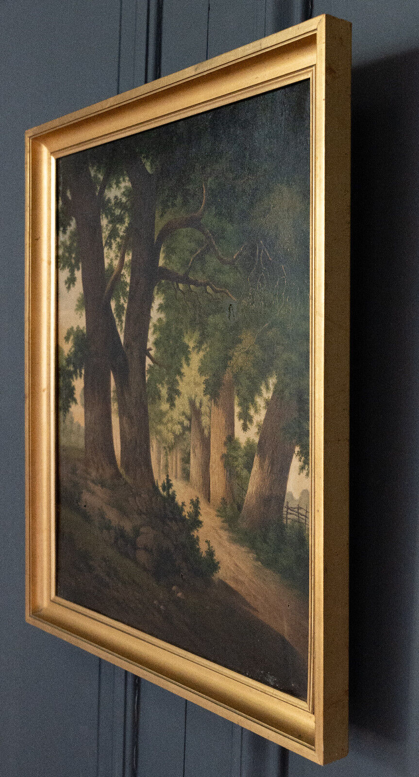 Oil on canvas undergrowth scene early twentieth century