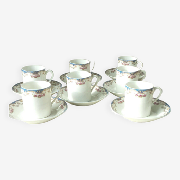 Litron coffee cups and saucers in limoges porcelain