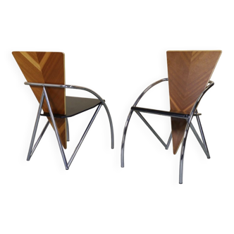 2x Postmodern Arm Chair by Klaus Wettergren, Denmark 1980s