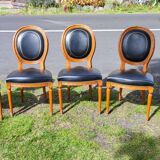 4 Louis XVI medallion chairs
