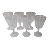 Verres à vin en cristal de 1980