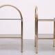 Pair brass bed side tables 1970s France