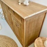 Grand buffet Art Déco en chêne massif - Enfilade vintage