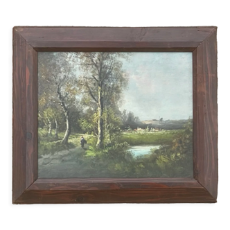 Oil on landscape panel