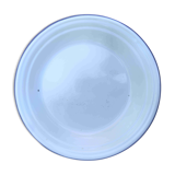 Plat en tôle émaillée blanc