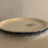 Soupière ravier and dish old blue porcelain Sarreguemines model Groseilles