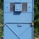 Porte portail H205xL103 ancienne en fer cintrée avec boite aux lettres