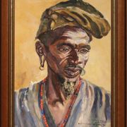 Portrait of a Beninese by Pierre Matossy (1891-1969) - dated 20 June 1952