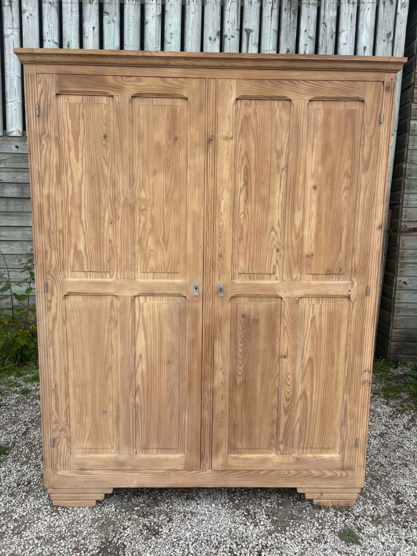 Parisian wardrobe / vintage wardrobe in raw wood