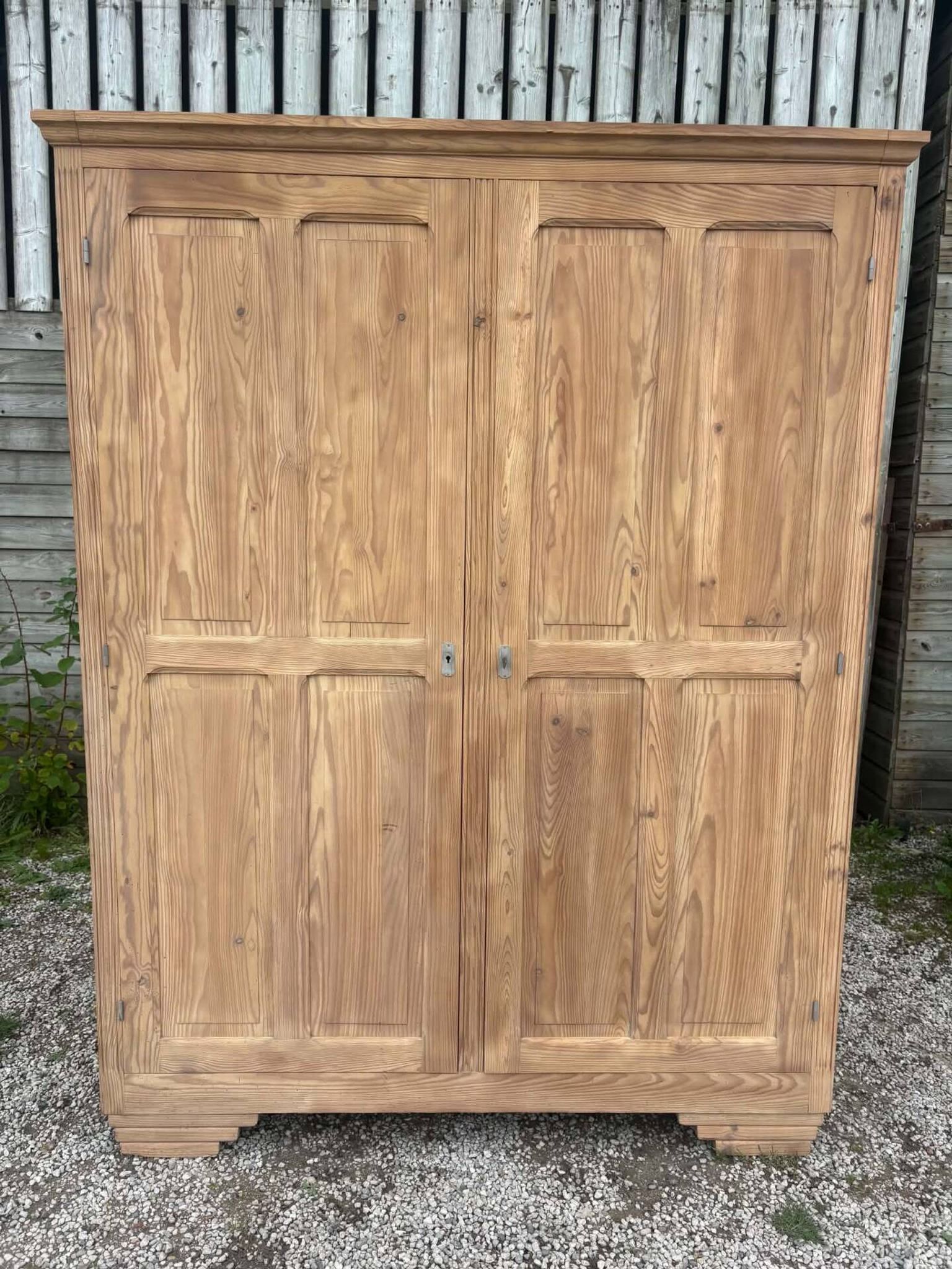 Parisian wardrobe / vintage wardrobe in raw wood