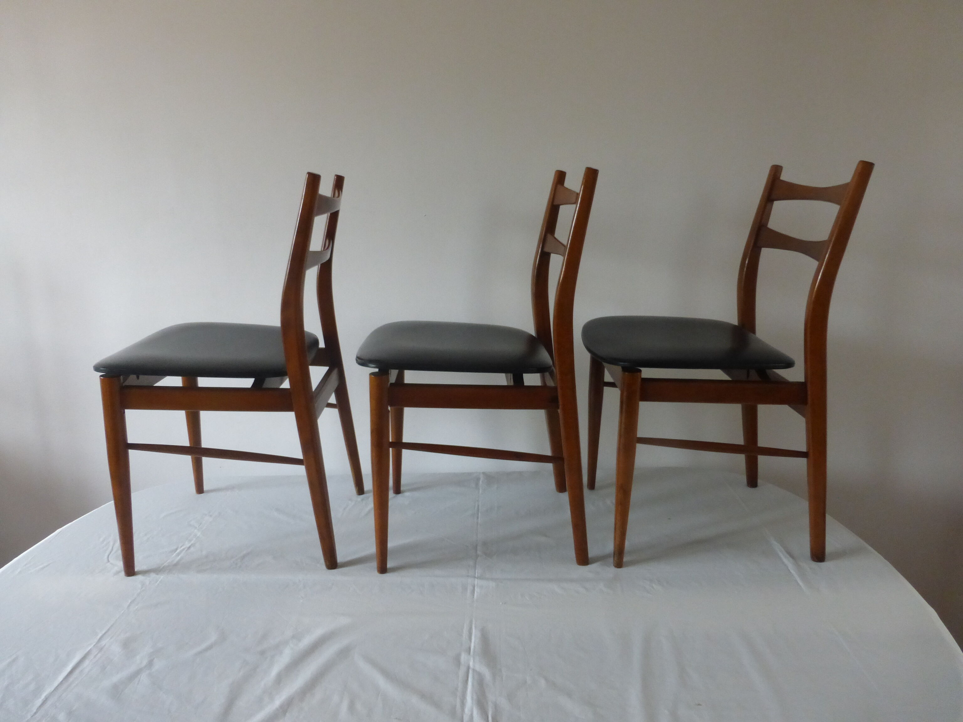 3 scandinavian style chairs 1960