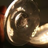 4 flutes carved Crystal Baccarat