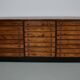 Vintage German pine and oak apothecary cabinet, 1950s