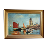 Tableau ancien Marine signée années 50/60