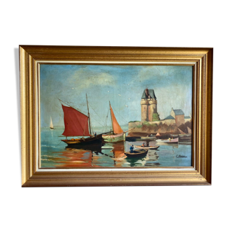 Tableau ancien Marine signée années 50/60