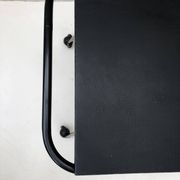 Black table on wheels from the 60s