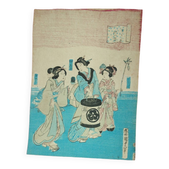 Estampe Japonaise Originale de Utagawa Kunisada