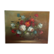 Tableau nature morte bouquet de fleurs dans un vase .