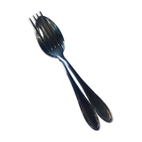 Paire de couvert de service en métal argenté 84g