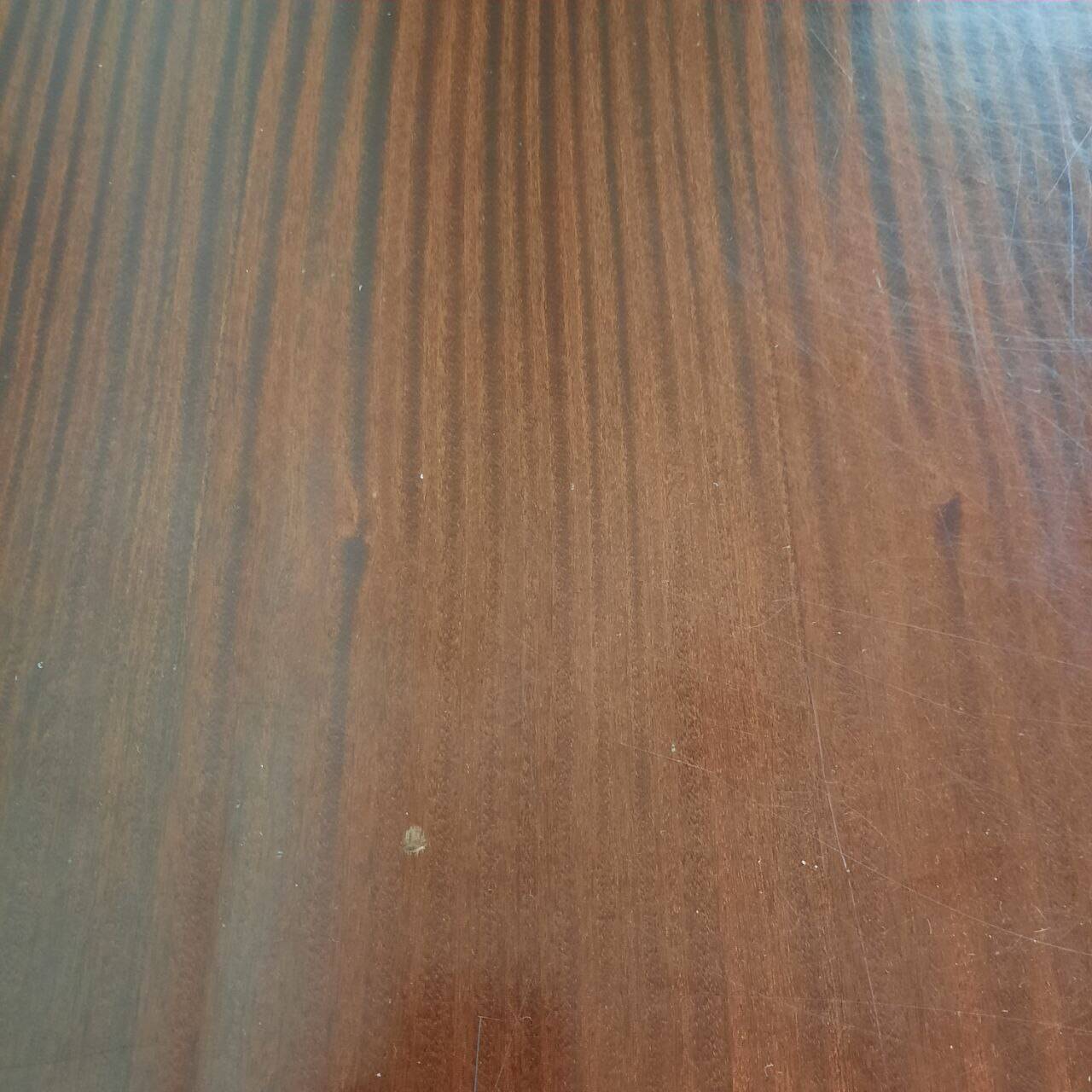 Vintage lacquered top desk with iron structure and pointed brass feet