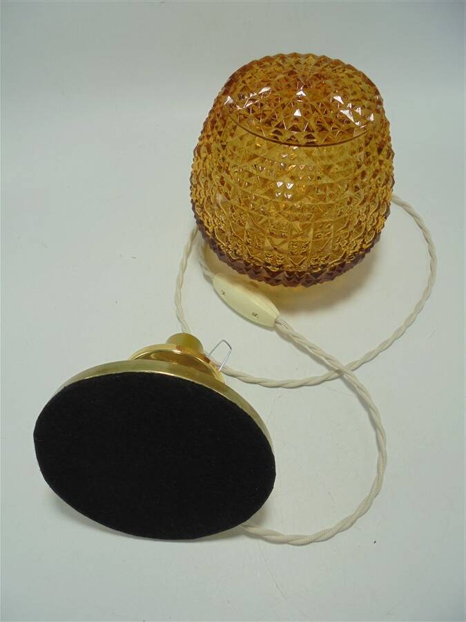 Amber glass lamp