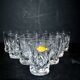 Set of 10 shot glasses for alcohol, liqueur, rum, crystal cut lemberg junon