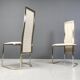 Vintage brass dining chairs by Belgo Chrom, 1970s - set of 8