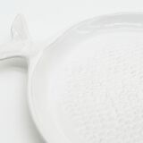 Large dish white ceramic fish