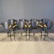 Vintage leather armchairs by Arrben Italy, 1980s - set of 8