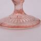 Vintage pink glass cake stand - Diameter 23 cm