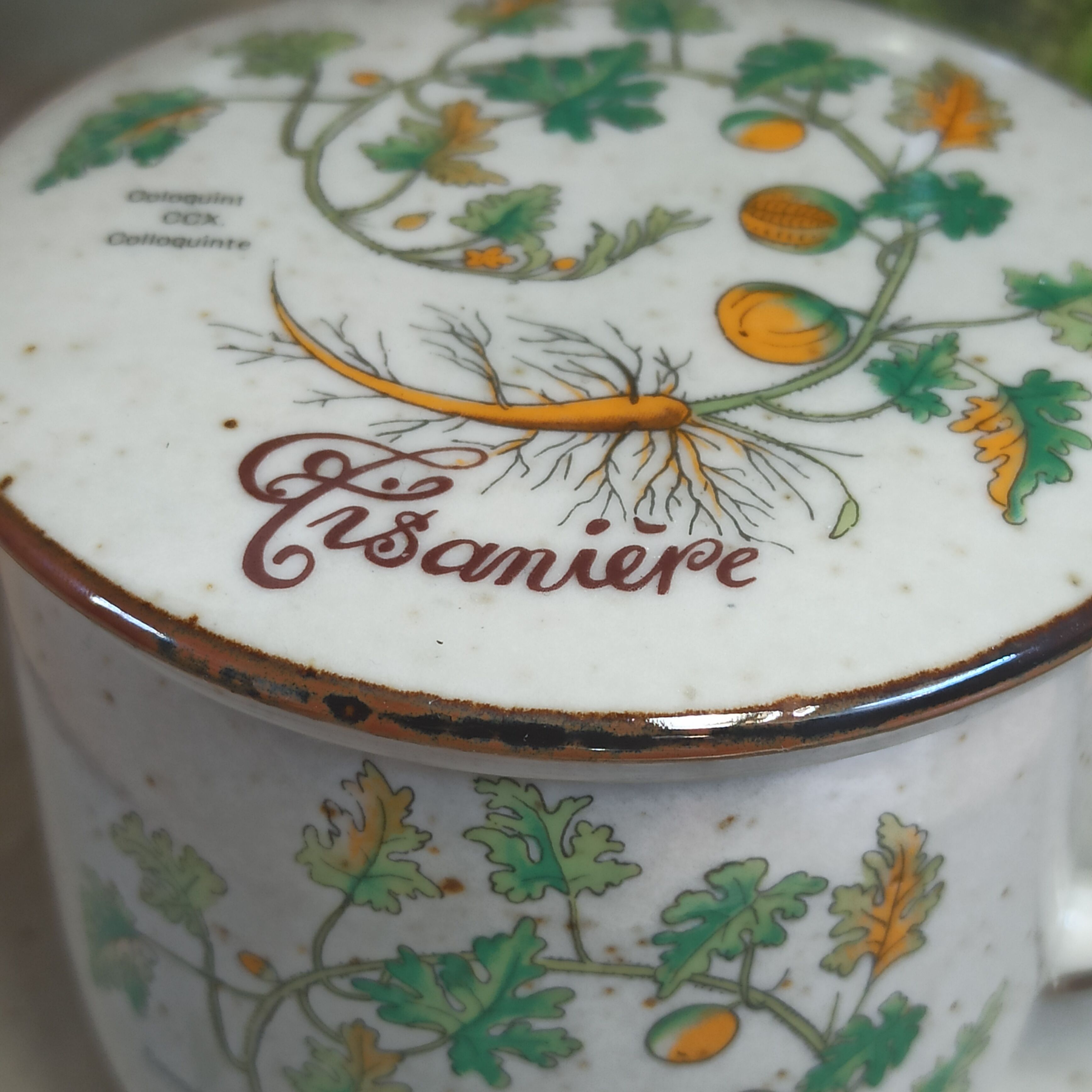 Vintage herbal mug cup