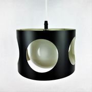 Suspension vintage noire métal 1960