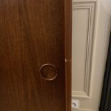 Danish teak highboard with 2 sliding doors