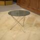 Brass and glass side table, 1960s design.