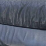 High-end black leather sofa, luxury De Sede sofa