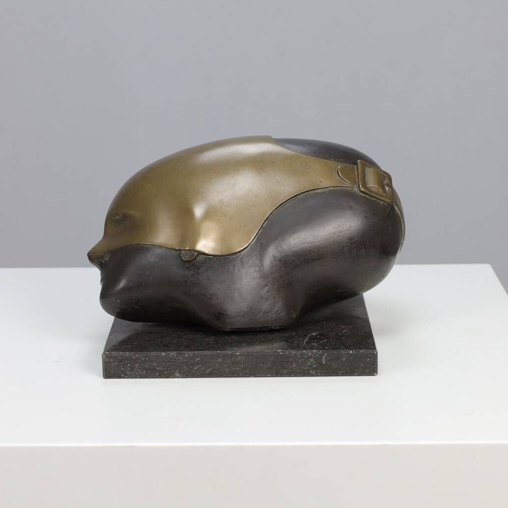 Sculpture Masked Face by Jos van Vreeswijk